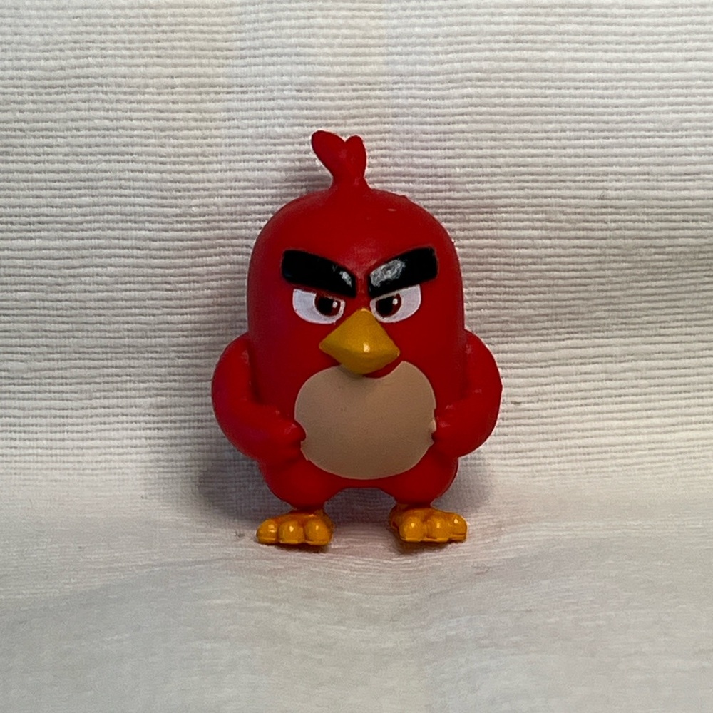 🇺🇸 Angry Birds Red Bird Mini Figure Desk Decor Shelf Toy Small Figurine